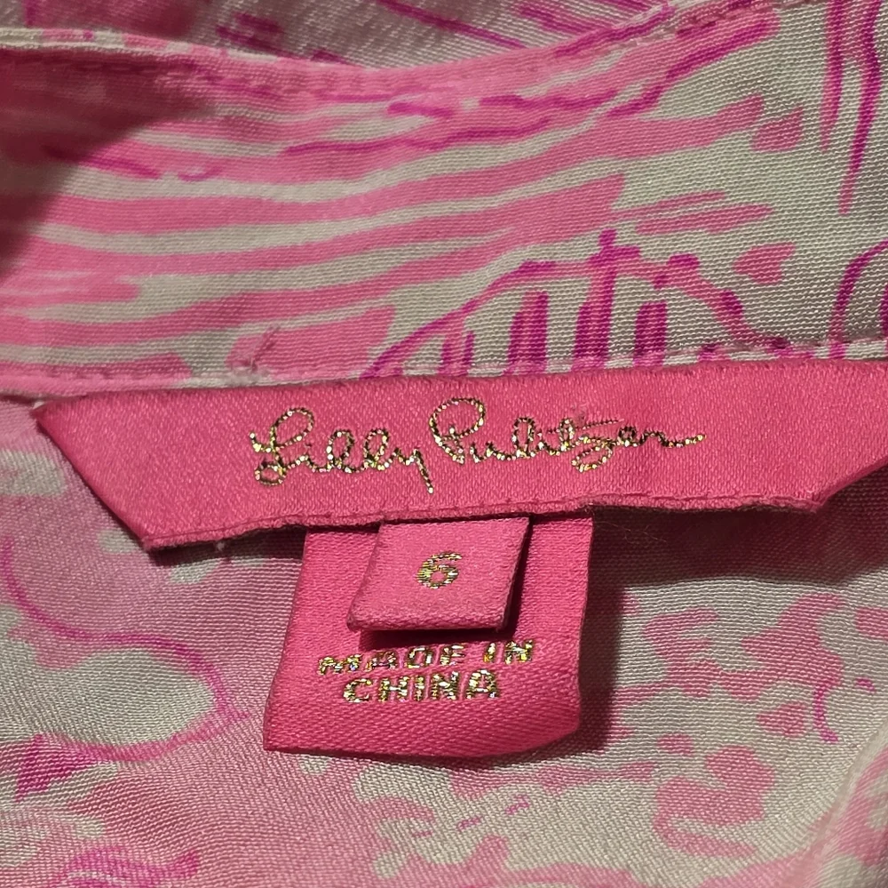 Lilly Pulitzer silk Palm Springs beach nudes swimmers story print dress - Picture 15 of 16